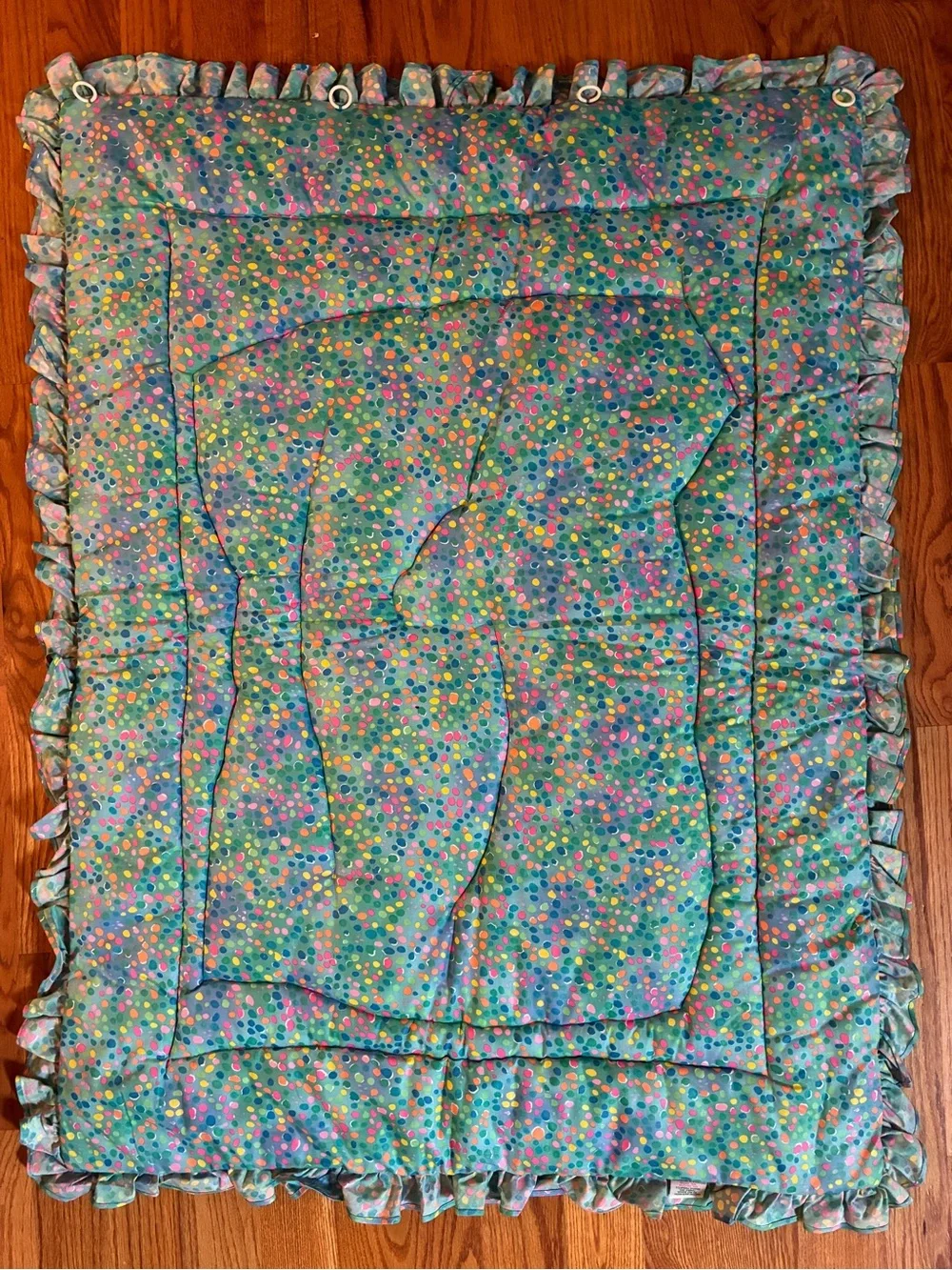 VTG Safari Colorful 3D Giraffe Lambs & Ivy Nursery Crib Comforter Blanket READ